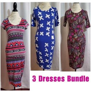 Bodycon Dresses Small - Medium Bongo & Lularoe Julia Dresses (3 Dresses Bundle)